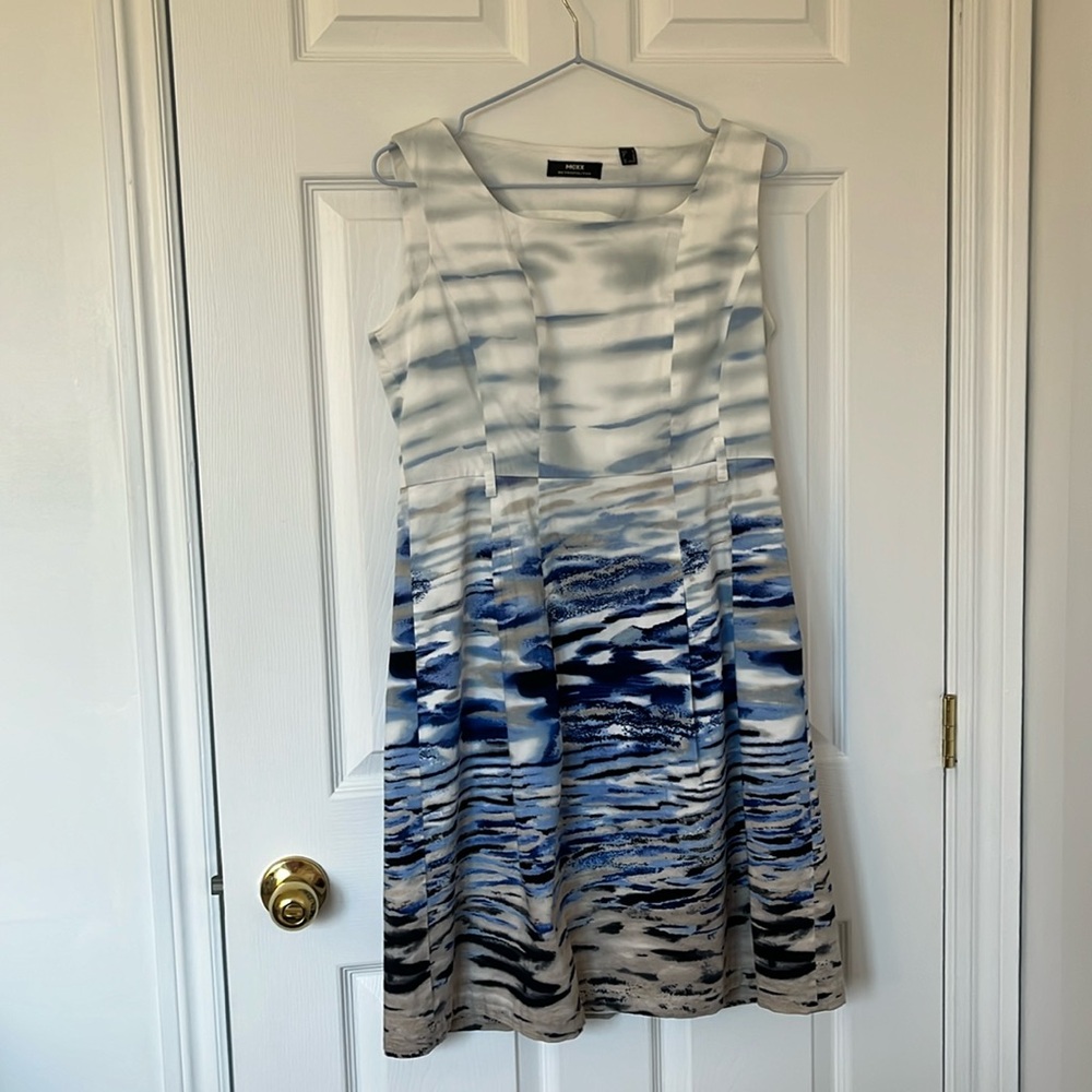 Blue and White Women's Dress